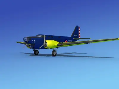 Douglas B-18A Bolo V08 3D model