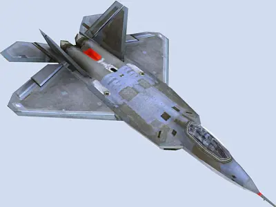 F22 fighter jet Low-poly 3D model