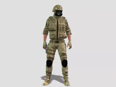 Modern Tactical Soldier 3D Model 3D model