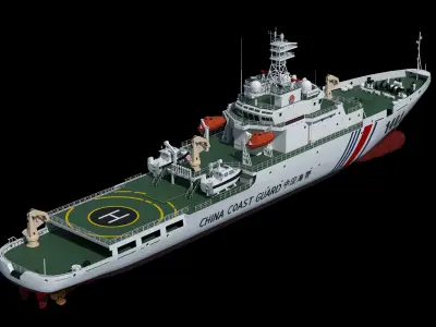 China Coast Guard Ship 1401 Maritime Law  3D model