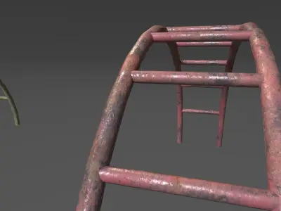 Soviet Oldschool Climber Low-poly 3D model