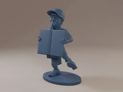 Donald Trump with book 3D print model