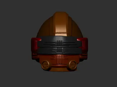 helmet high poly sculpt 3d printable ver 7 3D model 3D model