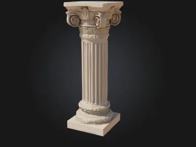 Corinthian Elegance  Classical Beauty in Architectural Detail 3D model