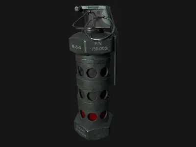 Flash M-84 grenade Free low-poly 3D model