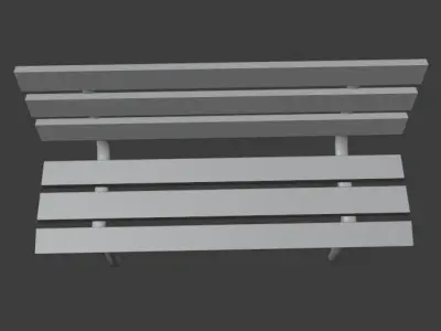 Outdoor bench 3D model order