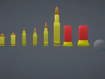 Poly World - Toon Projectiles Free low-poly 3D model