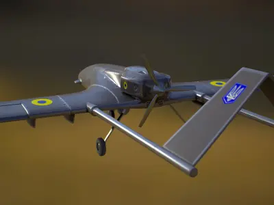 Bayraktar TB2 Low-poly 3D model