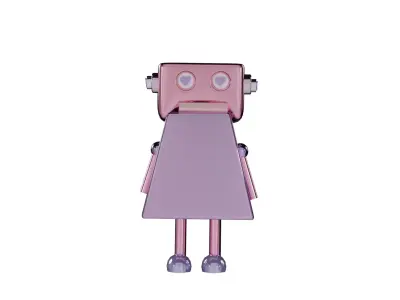 Heart - Eyed Robot 3D model