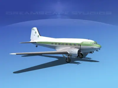 Douglas DC-3 Ozark 3D model