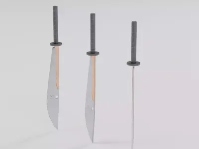 Chinese Dao Sword - Traditional Martial Arts Weapon 06 Low-poly 3D model