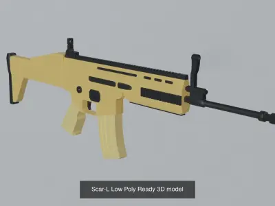 LowPoly Guns Pack 3D Model Collection