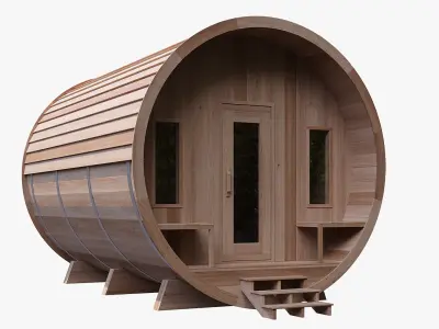 Camping Barrel 3D model