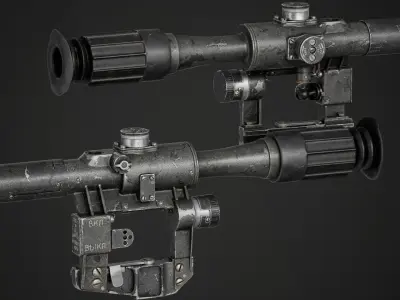 PSO-1 Scope Low-poly High Quality  Low-poly 3D model