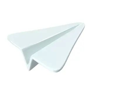 Paper Plane Cartoon Low-poly 3D model