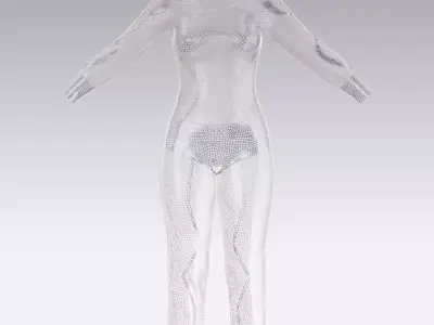 3D Futuristic Tribal Mesh Bodysuit  3D model