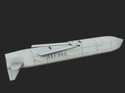 AKF-98A stand-off missile AKF98A Low-poly 3D model