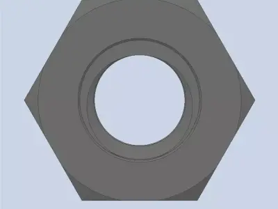 Hexagonal Nut M6 3D model