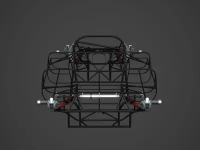 Chassis Frame - Ferrari 312p Spyder 3D model