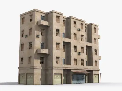 Arab Middle East Building x14 Low-poly 3D model