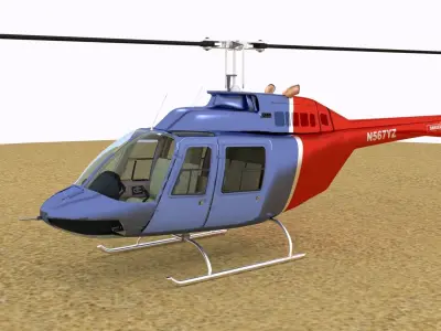 Bell 206 Helicopter 3D model