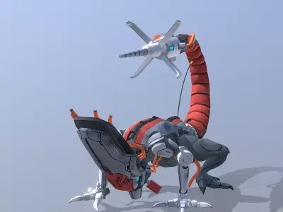 Reptile Cyborg ScorpionThreat Attack Fbx Png 3D model