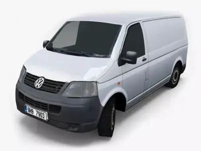 Volkswagen Transporter T5 Free low-poly 3D model