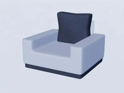 Modern Armchair Free low-poly 3D model purchase