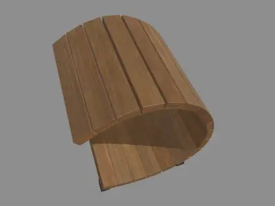 Low Poly Bench 011 Low-poly 3D model