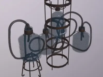 Science Bottles Low-poly 3D model