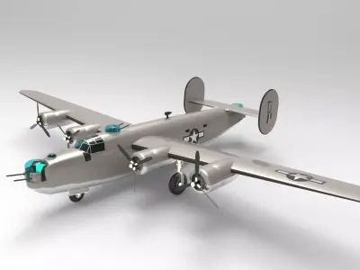 Consolidated B-24 Liberator 3D print model