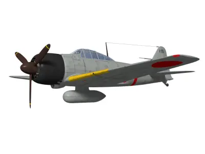 A6M3 Zero fighter Type 32 Hamp 3D model