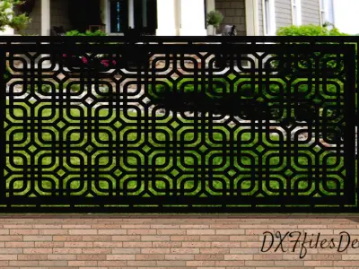 Fence panel 29102 - dxf file - laser cut - plasma cut 3D model