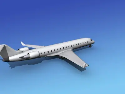 Bombardier CRJ700 Unmarked 2 3D model