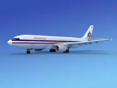 Airbus A300 American Airlines 3D model