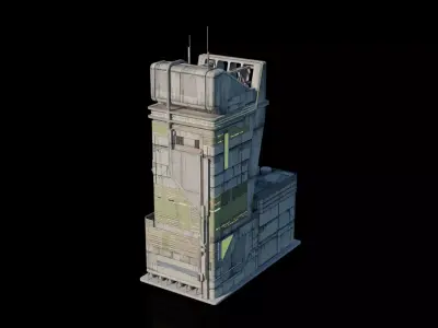 Cyberpunk Building 4 Low-poly 3D model purchase