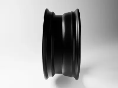Polished rim without tire Low-poly 3D model
