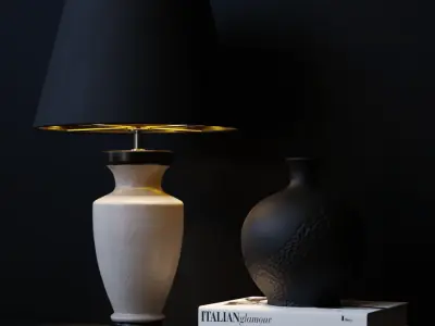  Eno Ceramic Arrius Calmness Shade Lamp Model, White 