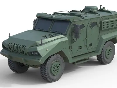 5 Military Vehicles Collection v32 Low-poly 3D model