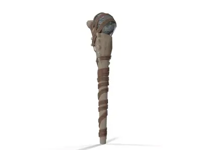 Ancient Spiked Stone Mace Low-poly 3D model