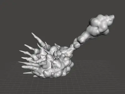 Rocket Launcher Explosion Jetpack smoke 3D print model