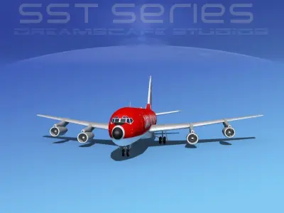 Boeing 707-320 SS Cargo Intl 3D model