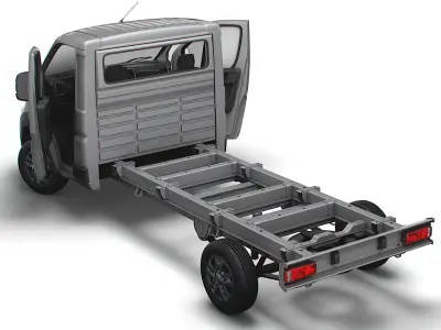 RAM Promaster Chassis Truck SCab 4035WB HQInterior 2023 3D model