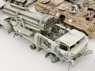 Destroyed russian armored vehicles Vol2 3D model