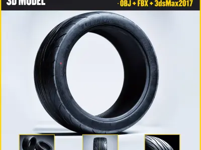 NANKANG TIRES - NS2R Low-poly 3D model