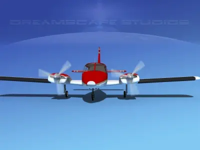 Piper PA-34 Seneca V07 3D model