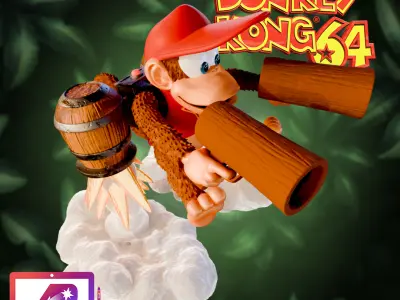 Diddy Kong Jet Pack and Peanuts guns from Donkey Kong 64 3D print model