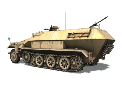 SD KFZ 251 1 Ausf B - Hanomag Halftruck DAK 3D model