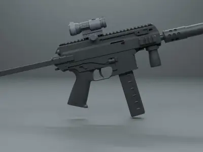 3d gun model 3D model