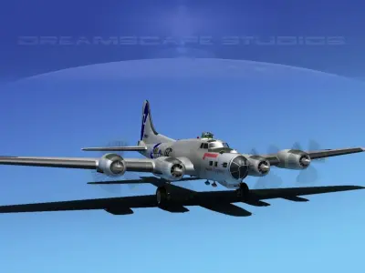 Boeing B-17G HP V04 3D model